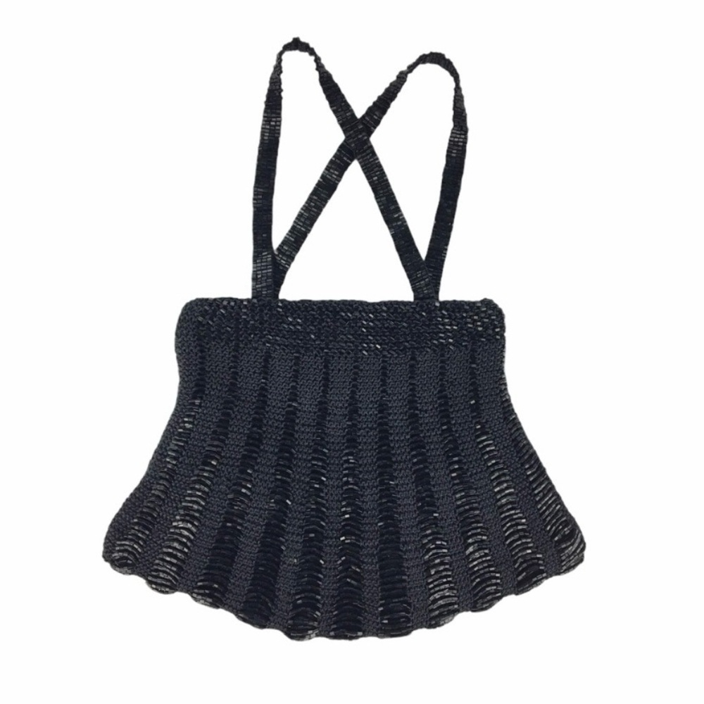 Beaded Woven Black Evening Bag